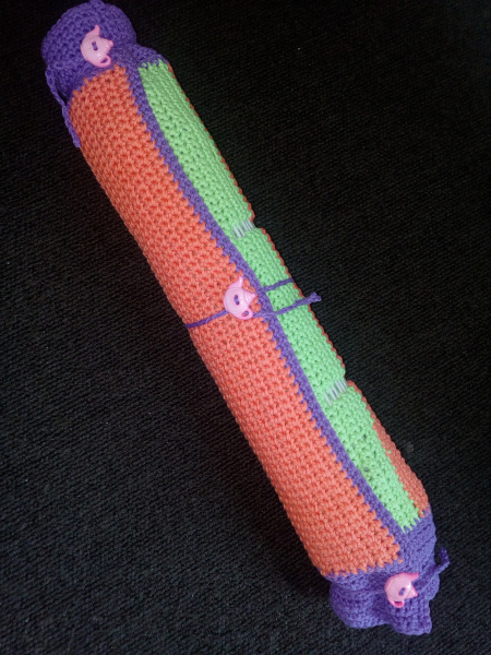 Knitting Needle Keeper Rolled Up